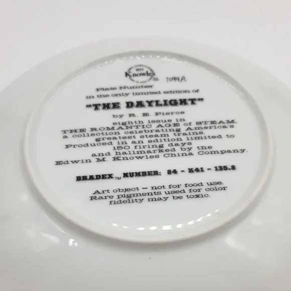 Romantic Age Of Steam Knowles Collector Plate Train Engines The Daylight - Picture 8 of 9